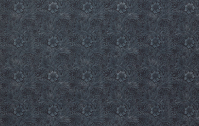 Английская ткань William Morris At Home, коллекция Kelmscott Gardens Volume II, артикул Marigold Velvet/Indigo