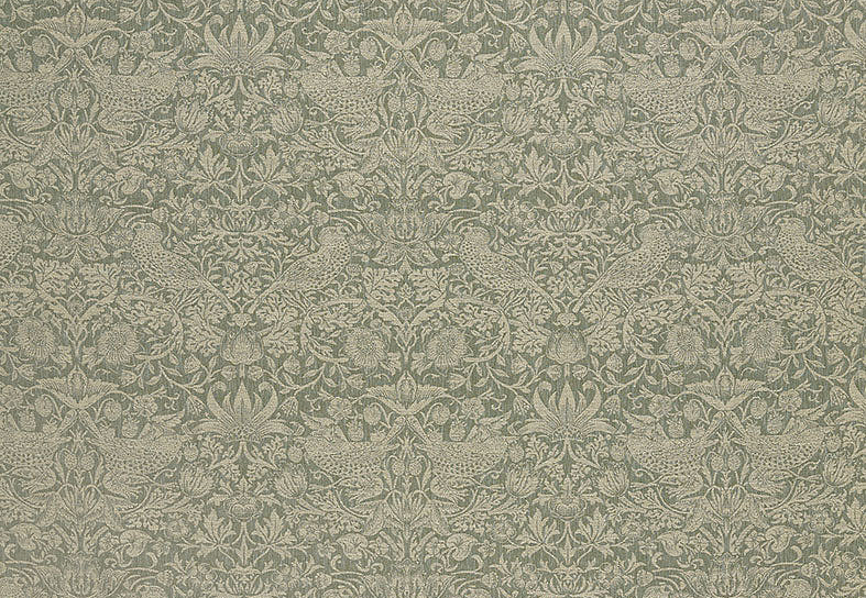 Ткань William Morris At Home Kelmscott Gardens Volume II Strawberry Thief Woven/Sage