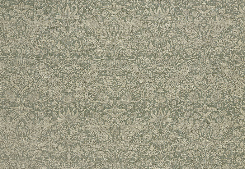 Ткань William Morris At Home Kelmscott Gardens Volume II Strawberry Thief Woven/Sage