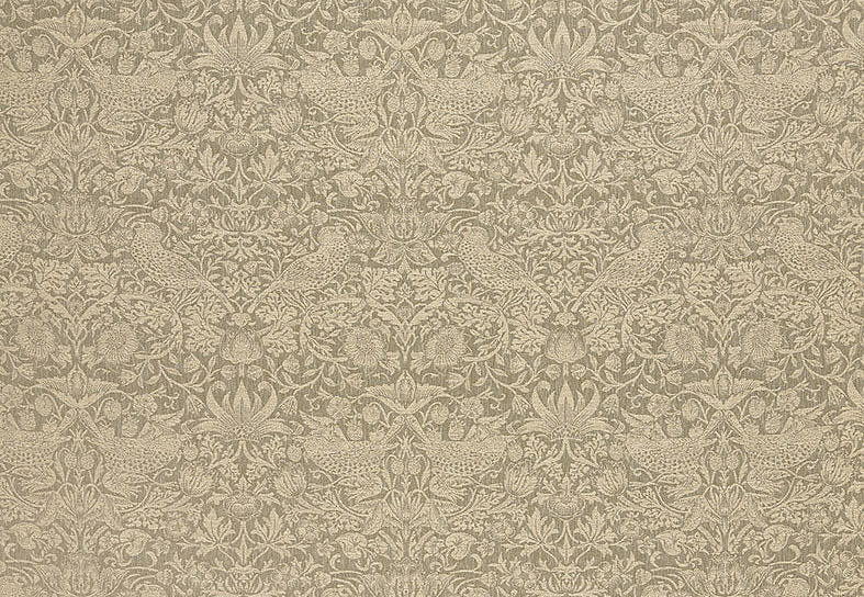 Ткань William Morris At Home Kelmscott Gardens Volume II Strawberry Thief Woven/Walnut