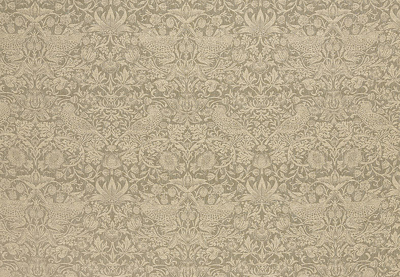 Ткань William Morris At Home Kelmscott Gardens Volume II Strawberry Thief Woven/Walnut
