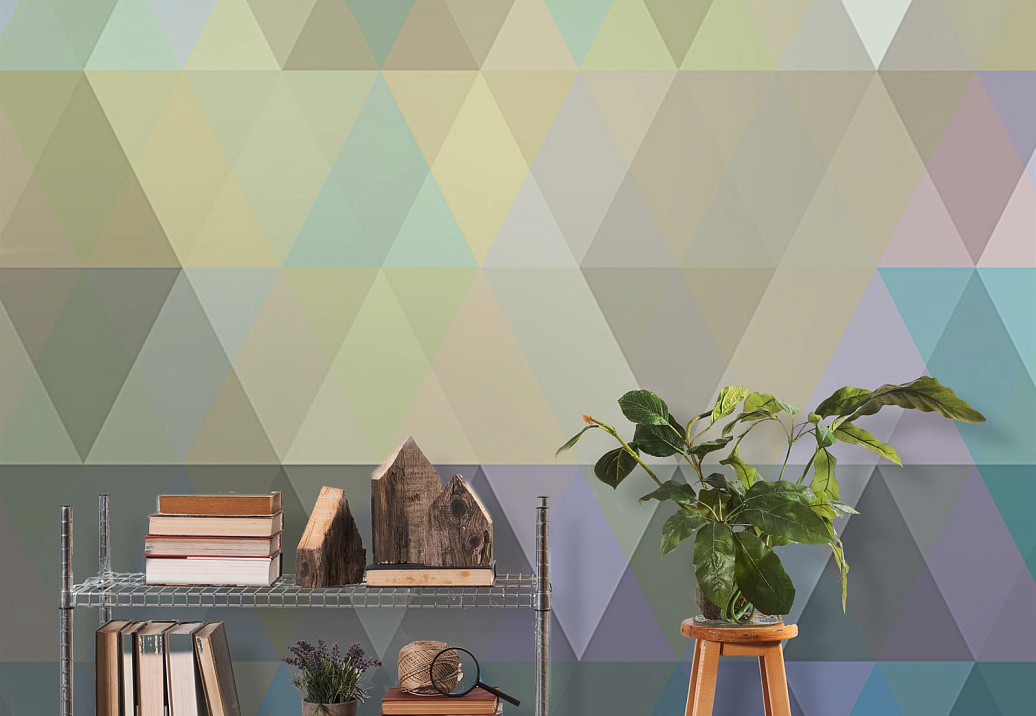 Обои Newmor Premier Geometrics-Trangles/Iridescent