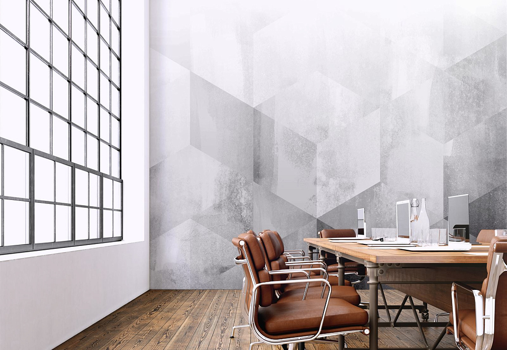 Обои Newmor Premier Watercolour-Geometric/Grey