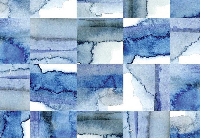 Обои Newmor Premier Watercolour-Tiles/Indigo