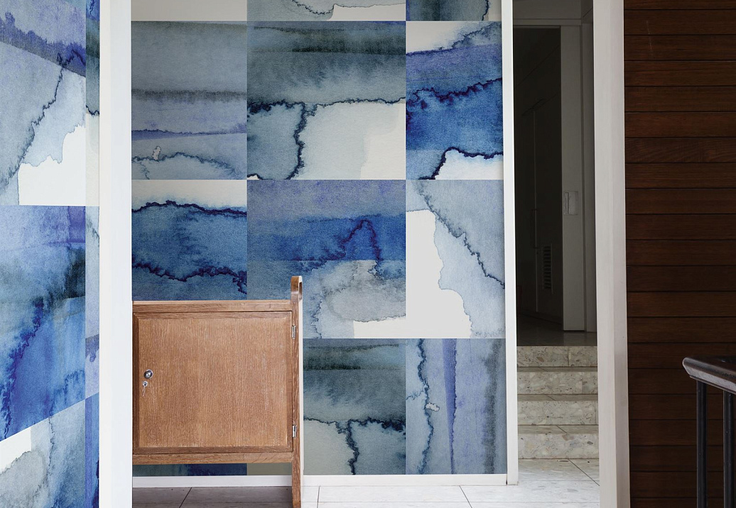 Обои Newmor Premier Watercolour-Tiles/Indigo