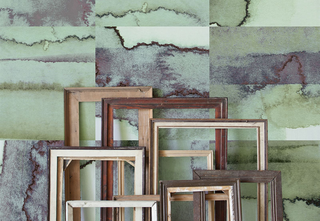 Обои Newmor Premier Watercolour-Tiles/Green
