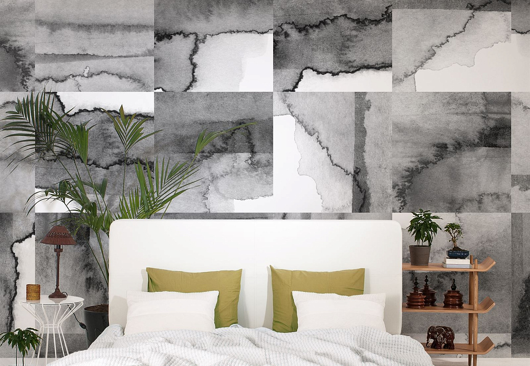 Обои Newmor Premier Watercolour-Tiles/Grey