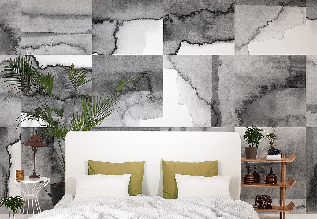 Обои Newmor Premier Watercolour-Tiles/Grey