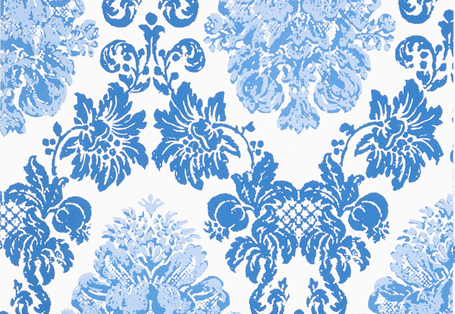Обои Stroheim Blue & White 6020402
