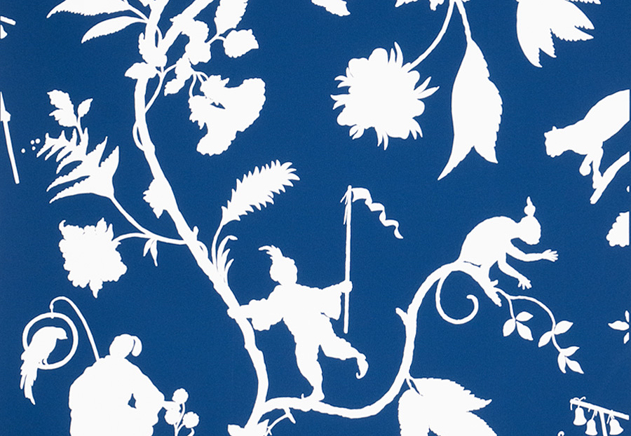 Обои Stroheim Blue & White 6023301