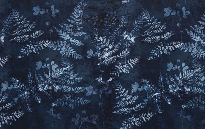 Английская ткань Ashley Wilde, коллекция Velluto, артикул Folium/Indigo