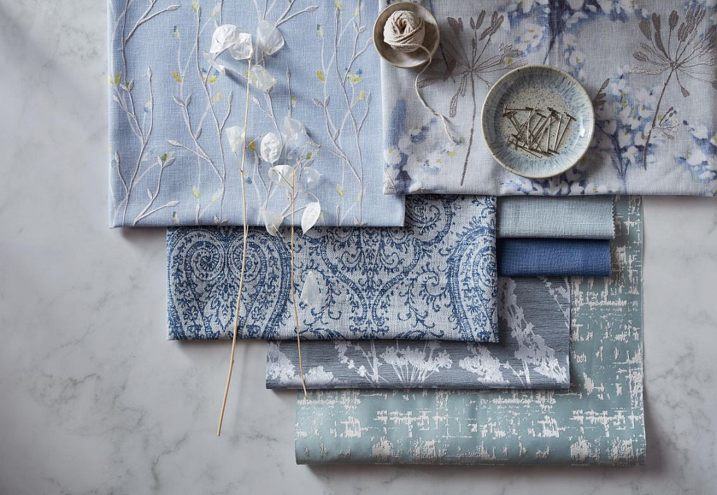 Ткань Ashley Wilde Chantilly Ivy/Bluebell