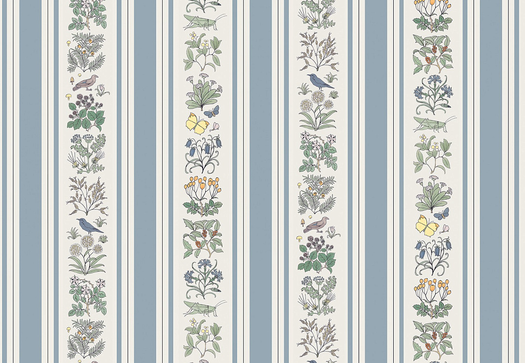 Панно и фотообои House Of Hackney London 1 Voysey's Garden/Off White/Ether Stripe