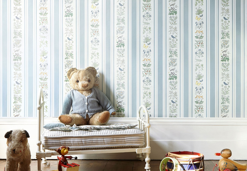 Панно и фотообои House Of Hackney London 1 Voysey's Garden/Off White/Ether Stripe