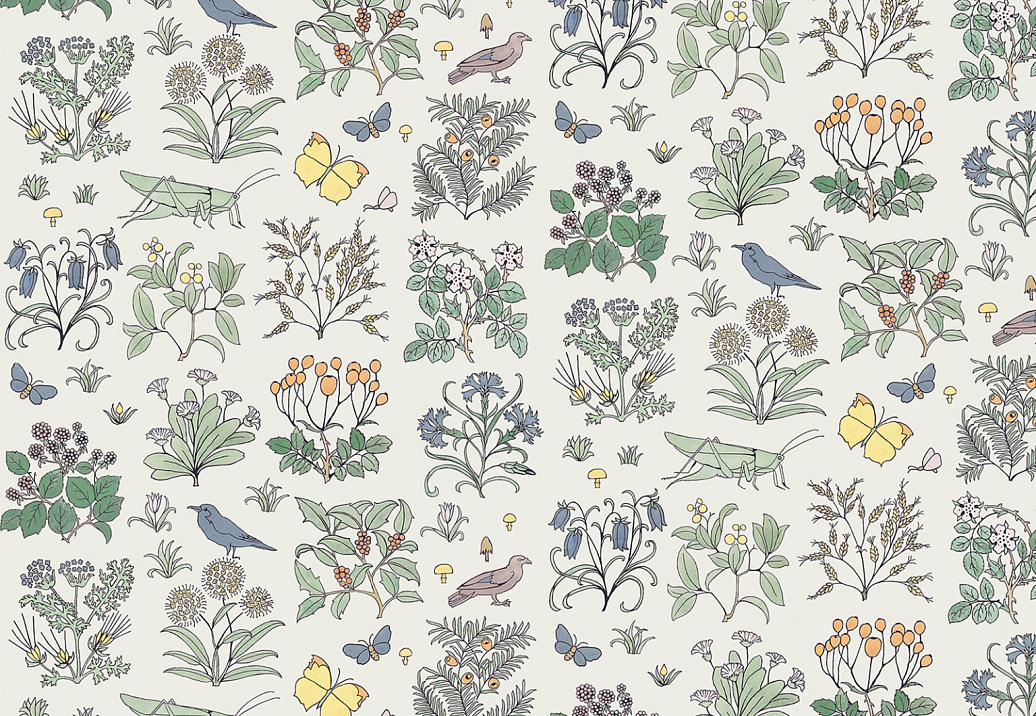 Панно и фотообои House Of Hackney London 1 Voysey's Garden/Off White