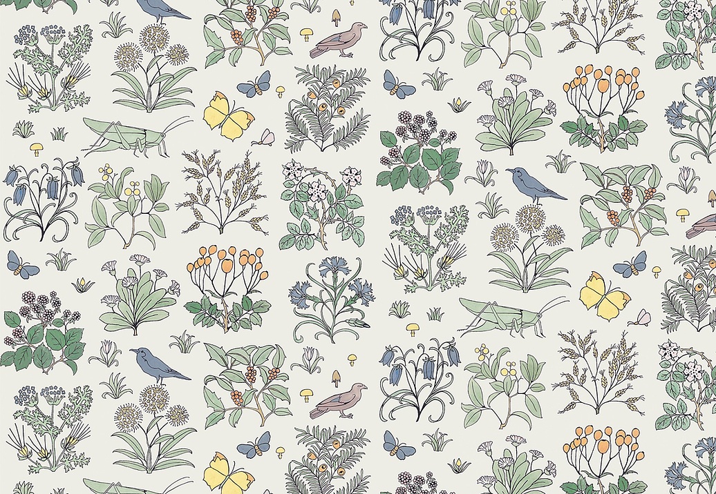 Панно и фотообои House Of Hackney London 1 Voysey's Garden/Off White
