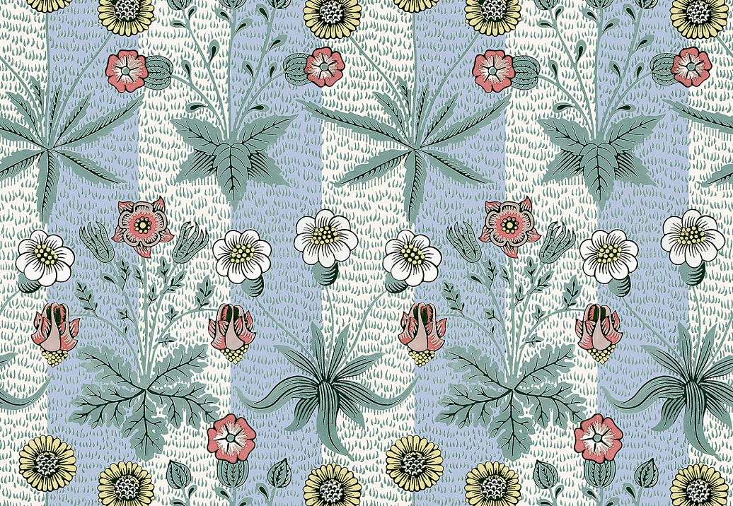 Панно и фотообои House Of Hackney London 1 Daisy Stripe/Ether Blue