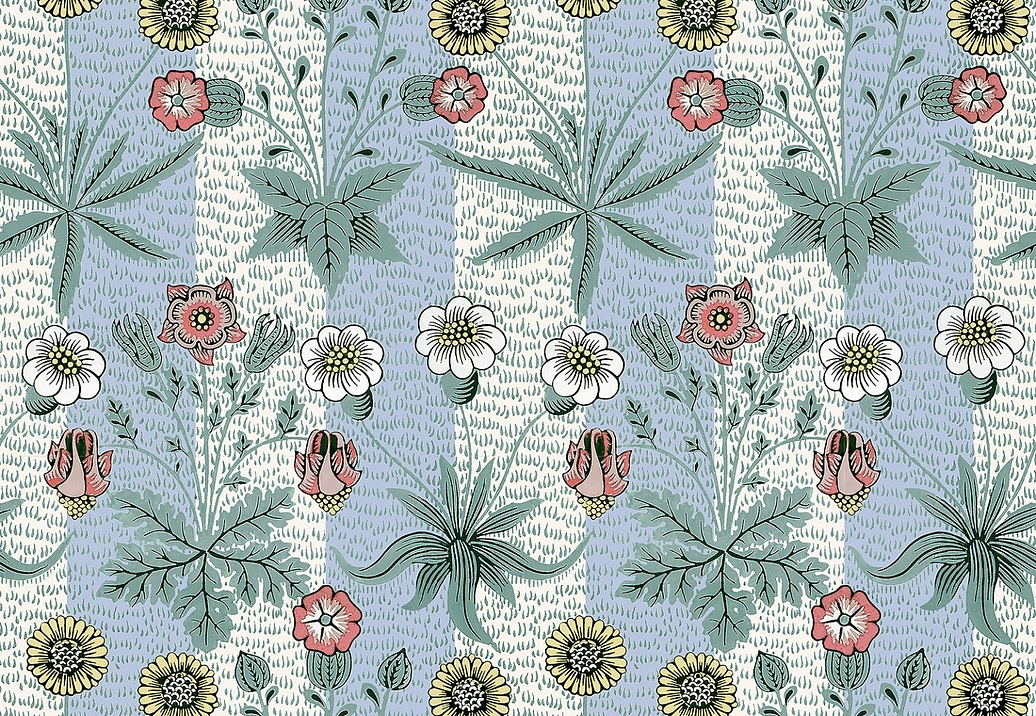 Панно и фотообои House Of Hackney London 1 Daisy Stripe/Ether Blue