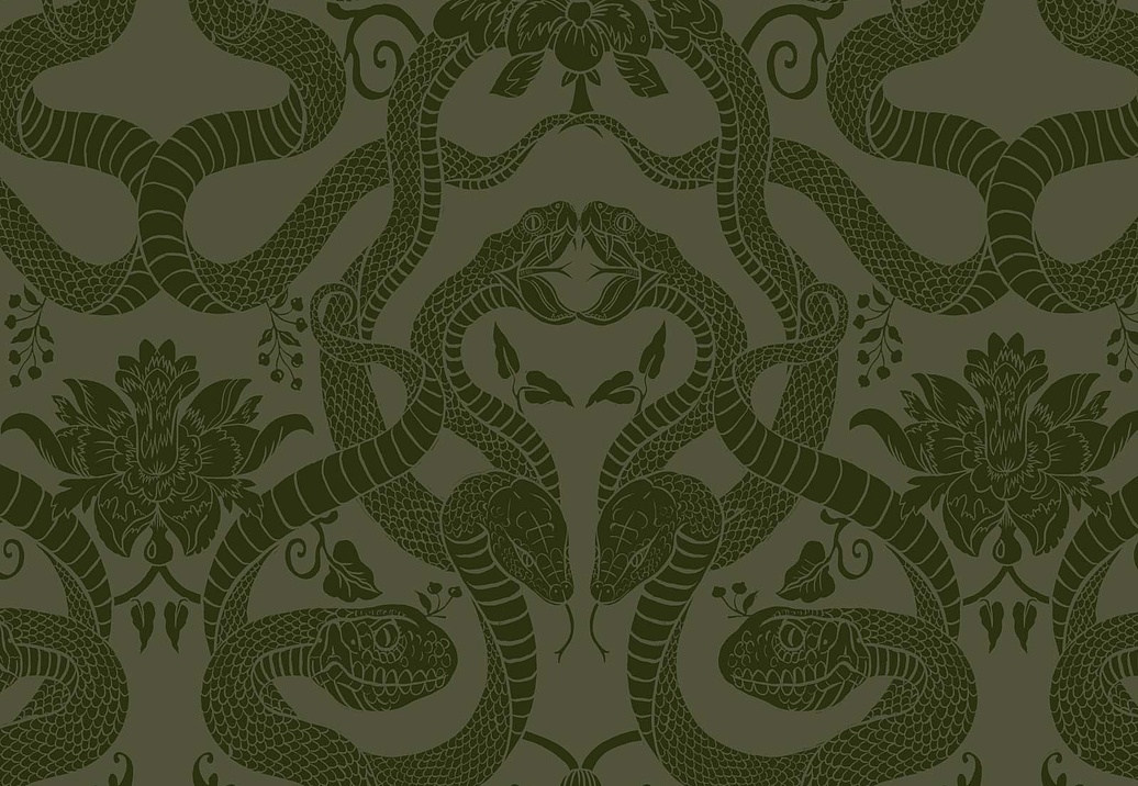 Ткань House Of Hackney Anaconda Velvet 1-FA-ANC-VE-OLI-XXX-XXX