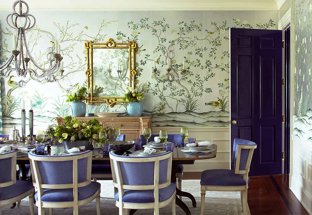 Обои De Gournay Chinoiserie Jardinieres &Citrus Trees/C-075