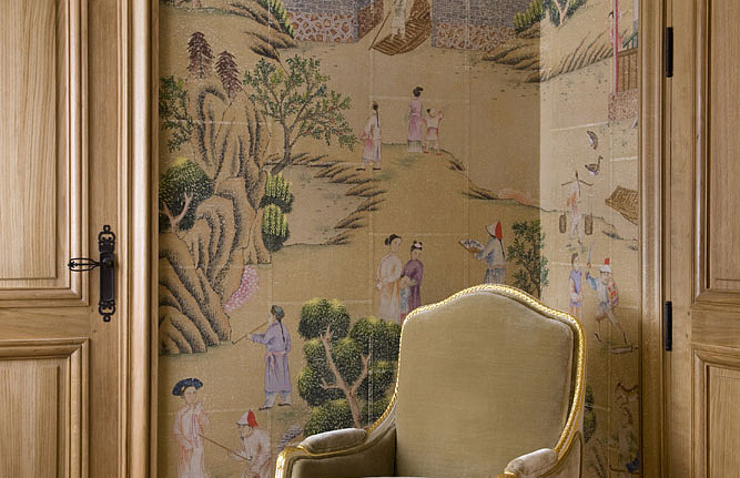 Обои De Gournay Chinoiserie Hampton Court/C-025