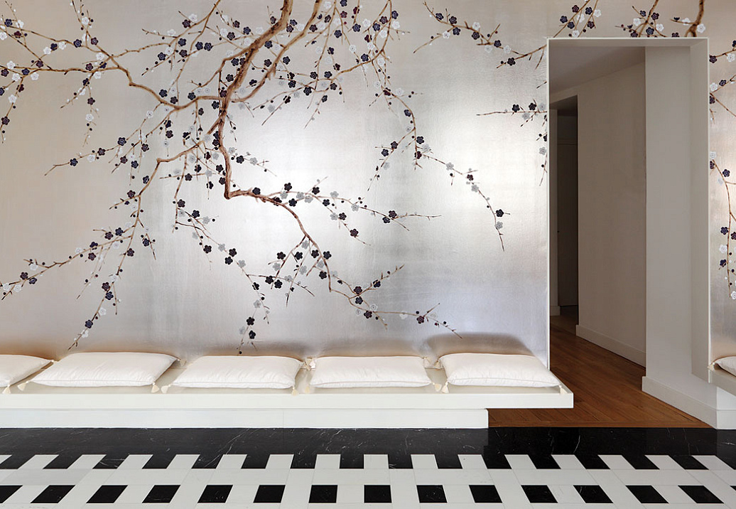 Обои De Gournay Japanese & Korean Plum Blossom/K-07