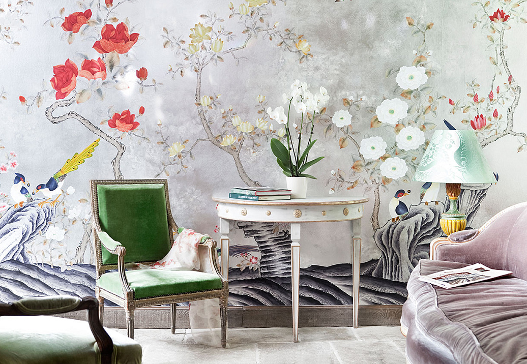 Обои De Gournay Japanese & Korean Japanese Garden/K-05