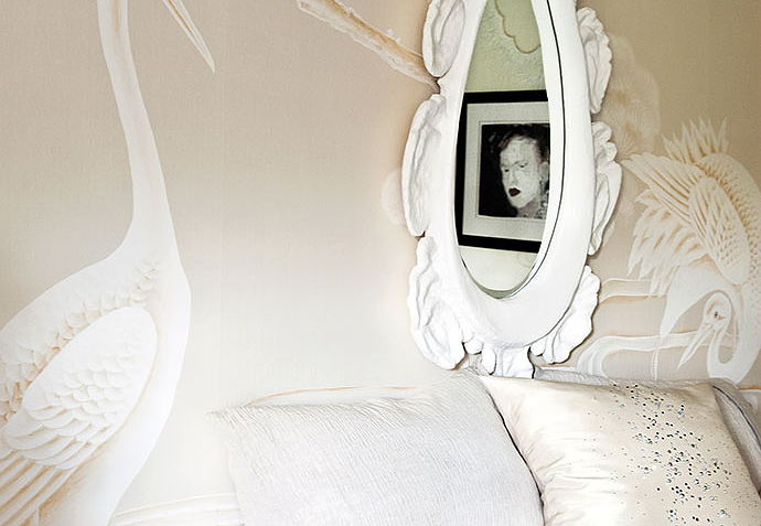 Обои De Gournay Japanese & Korean Bamboo River Blossom/K-14