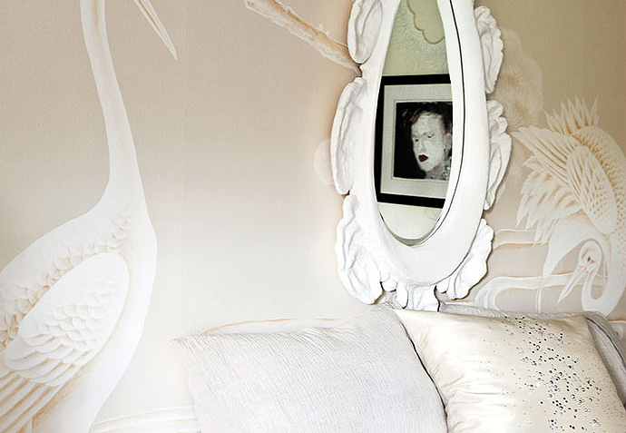 Обои De Gournay Japanese & Korean Bamboo River Blossom/K-14