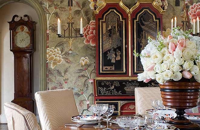 Обои De Gournay Japanese & Korean Korean Peony/K-01