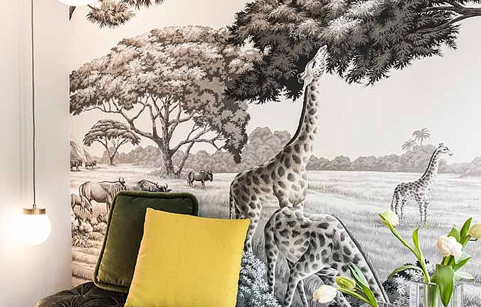 Обои De Gournay Papiers Peints Panoramiques African Savannah/E-24