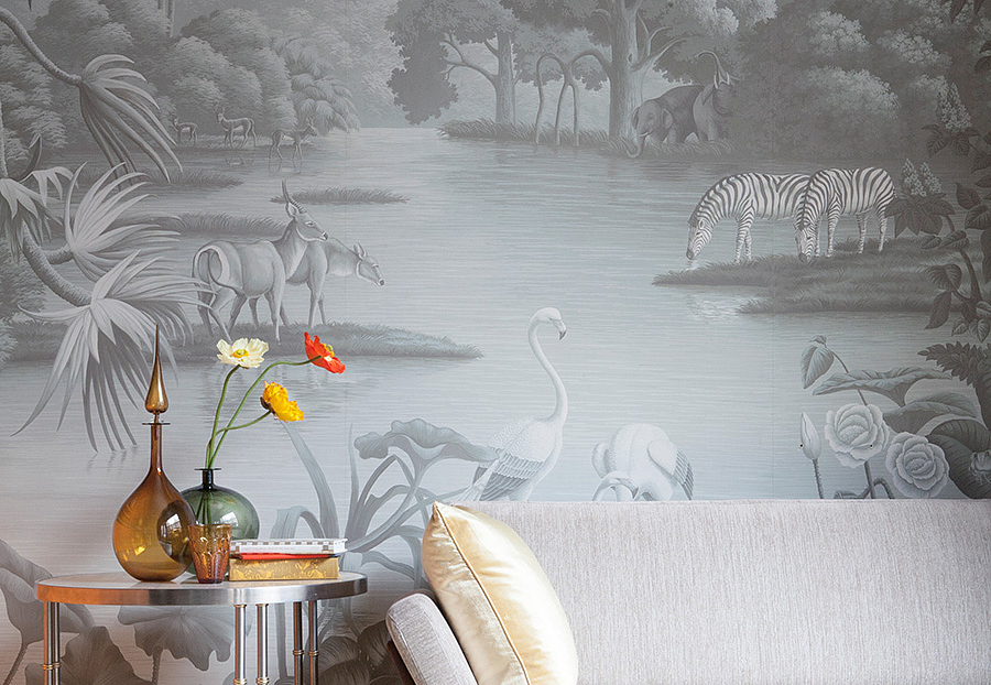 Обои De Gournay Papiers Peints Panoramiques African Savannah/E-24