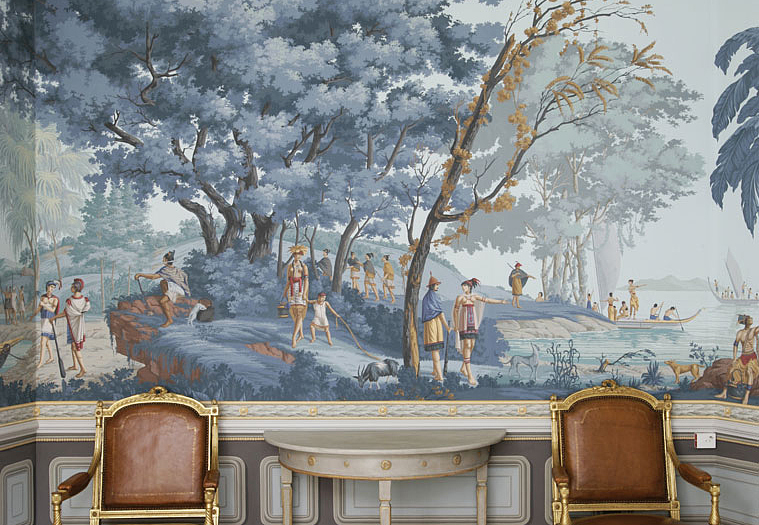 Обои De Gournay Papiers Peints Panoramiques Les Sauvage de la Mer Pacifique/E-14