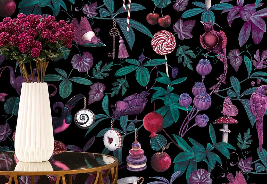 Обои Witch & Watchman Wallpaper Collection Belladonna Dark