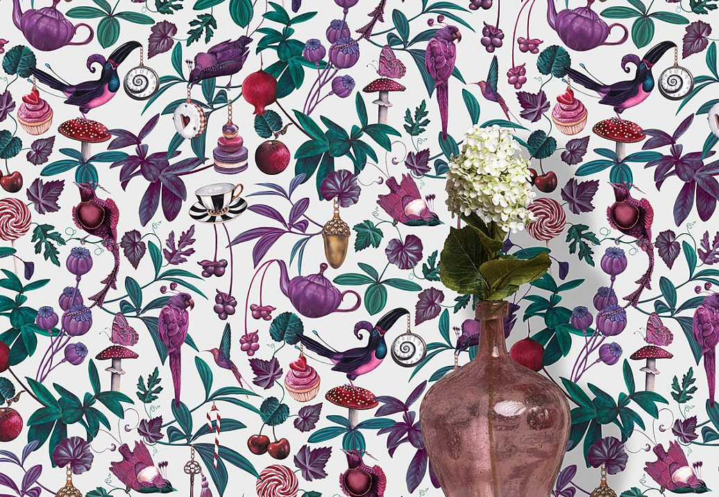 Обои Witch & Watchman Wallpaper Collection Belladonna Light