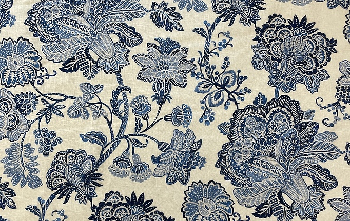 Бельгийская ткань Galleria Arben, коллекция Vincent, артикул Helmsley/525/Porcelaine/Blue