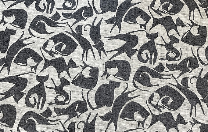 Бельгийская ткань Galleria Arben, коллекция Vincent, артикул Cool for Cats/948/Charcoal