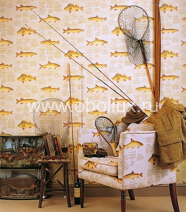 Обои Lewis & Wood Book I - Sporting & Character LW4262/European Freshwater Fish 1846
