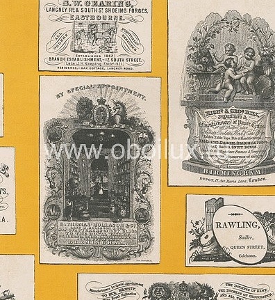 Обои Lewis & Wood Book I - Sporting & Character LW5473/Trade Cards Yellow