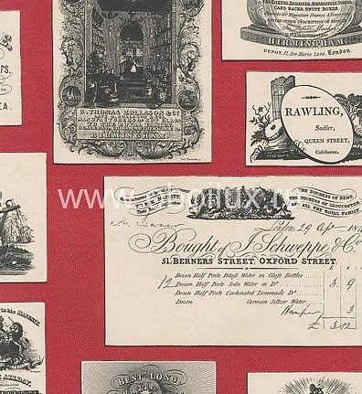 Обои Lewis & Wood Book I - Sporting & Character LW5474/Trade Cards Red
