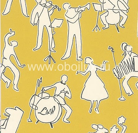 Обои Lewis & Wood Book I - Sporting & Character LW155246/Go Cat Go Pernod